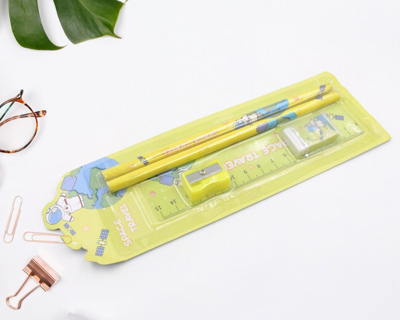 Wooden Pencil Set (5 Pc): School Supplies, Stationery Set for Kids