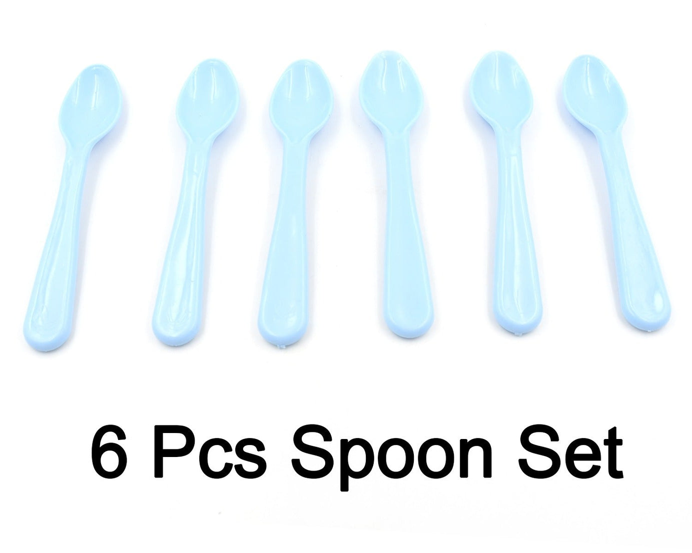 Food Plastic Spoon Set, Plastic Table Spoon Set Plastic Tea Spoon, Coffee with ABS Plastic, Heat-Resistant Spoon (6 Pc Set )