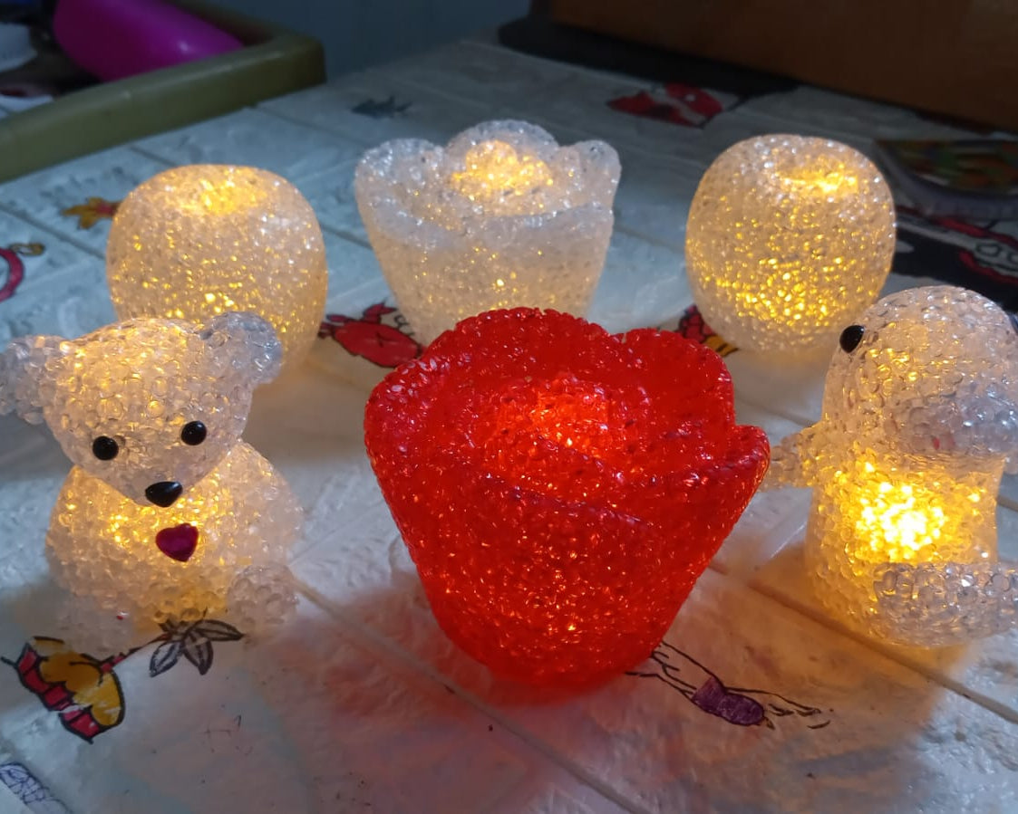 Unique Crystal Night Light: Multi-Shape LED Lamp (Mood Lighting)