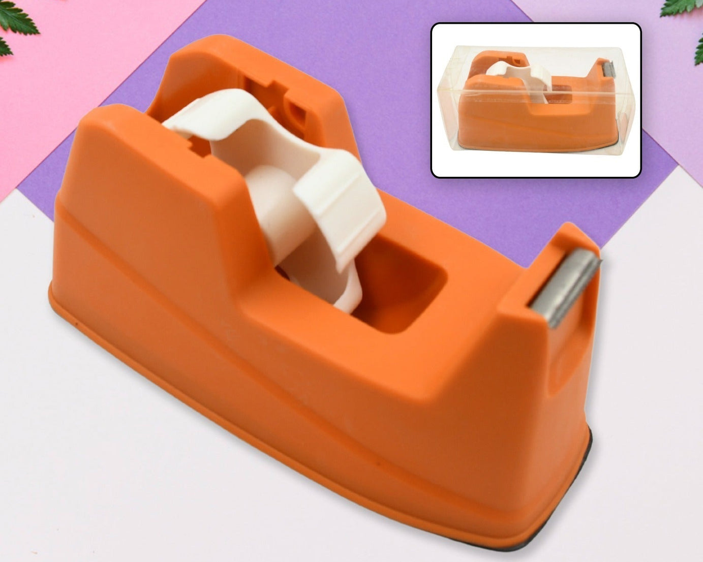 9508 Plastic Tape Dispenser Cutter for Home Office use, Tape Dispenser for Stationary, Tape Cutter Packaging Tape (1 pc / 605 Gm)