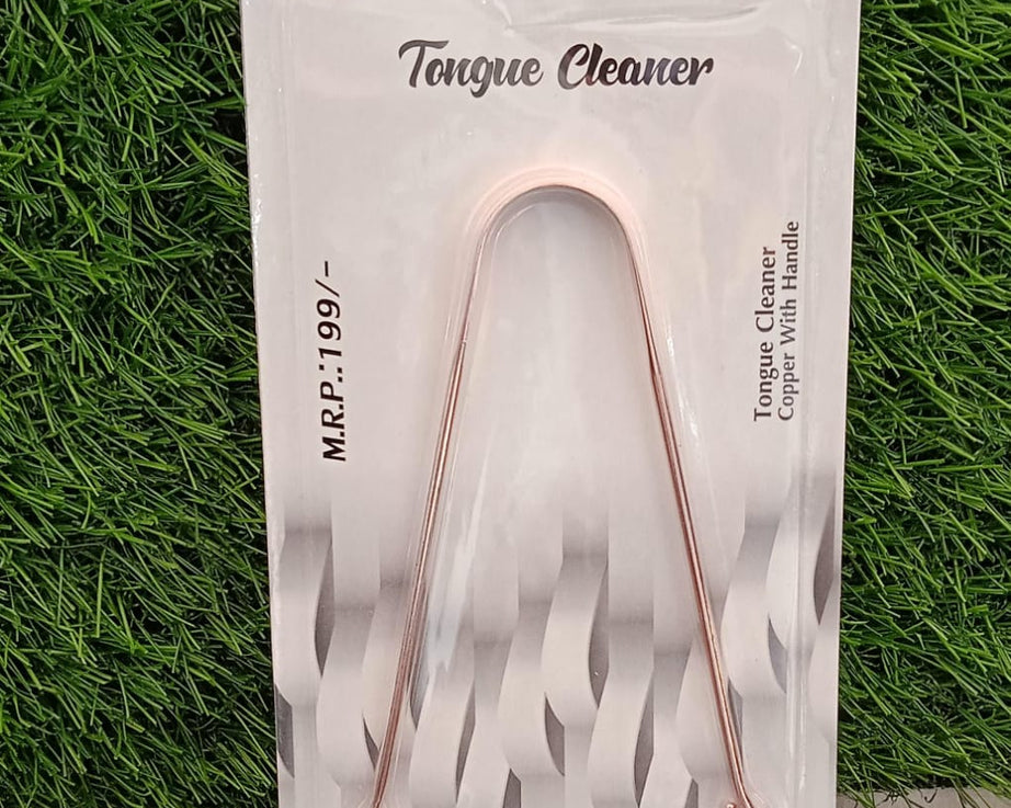 Tongue Cleaner For Kids & Adults | Tongue Scraper For Bad Breath, Maintain Oral Hygiene for Daily Use | for Fresh Breath & Bacteria Removal | Improved Taste (Steel, Copper, Tongue Cleaner / 1 Pc)