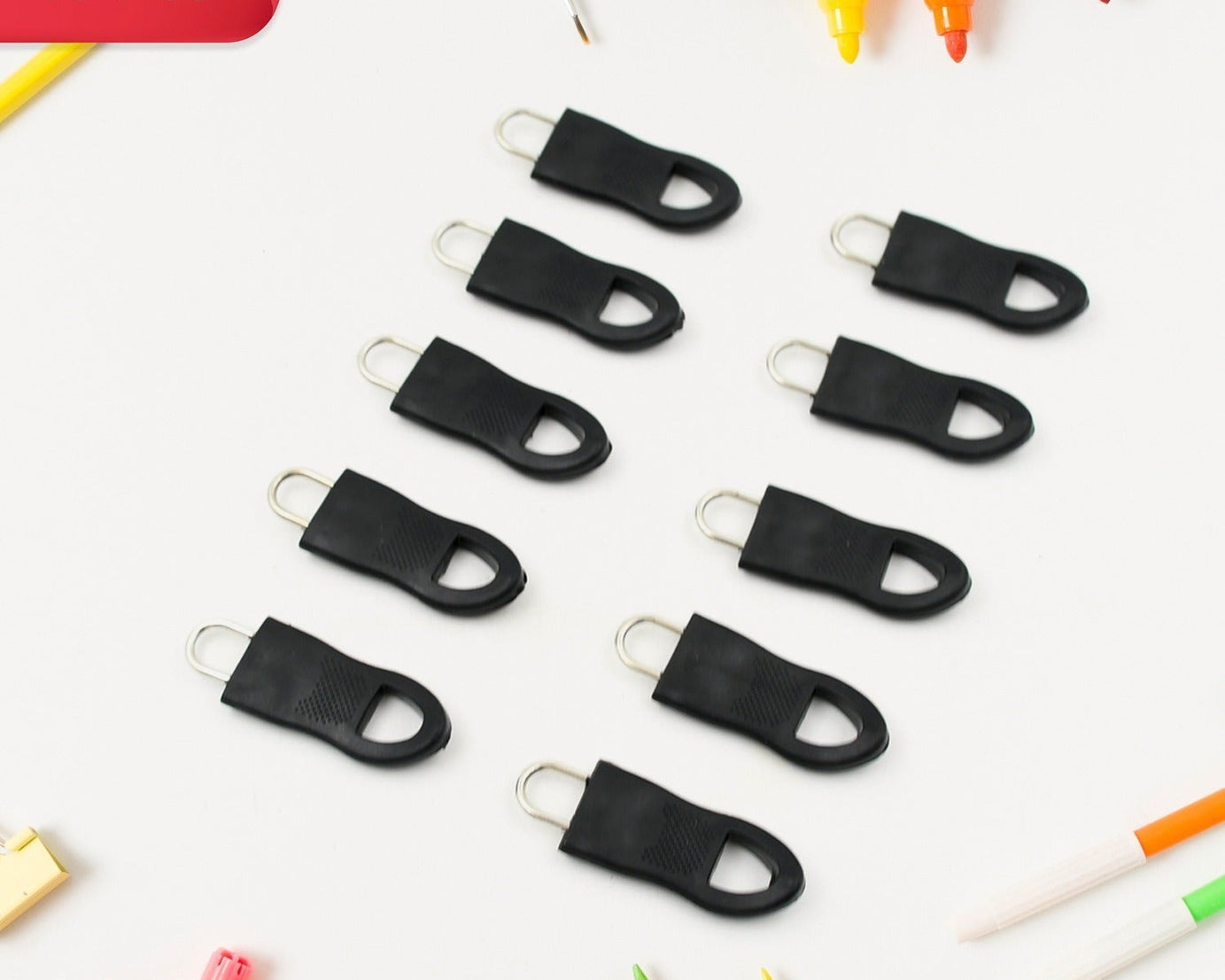 Zipper Pull Tab Zipper Tags Cord Pulls Zipper Extension Zip Fixer for Luggage Suitcase Backpack Jacket Bags Style Metal Zipper Head Zip Fixer Tags Handbag Backpack Plastic (1 Pc / 10 Pc)