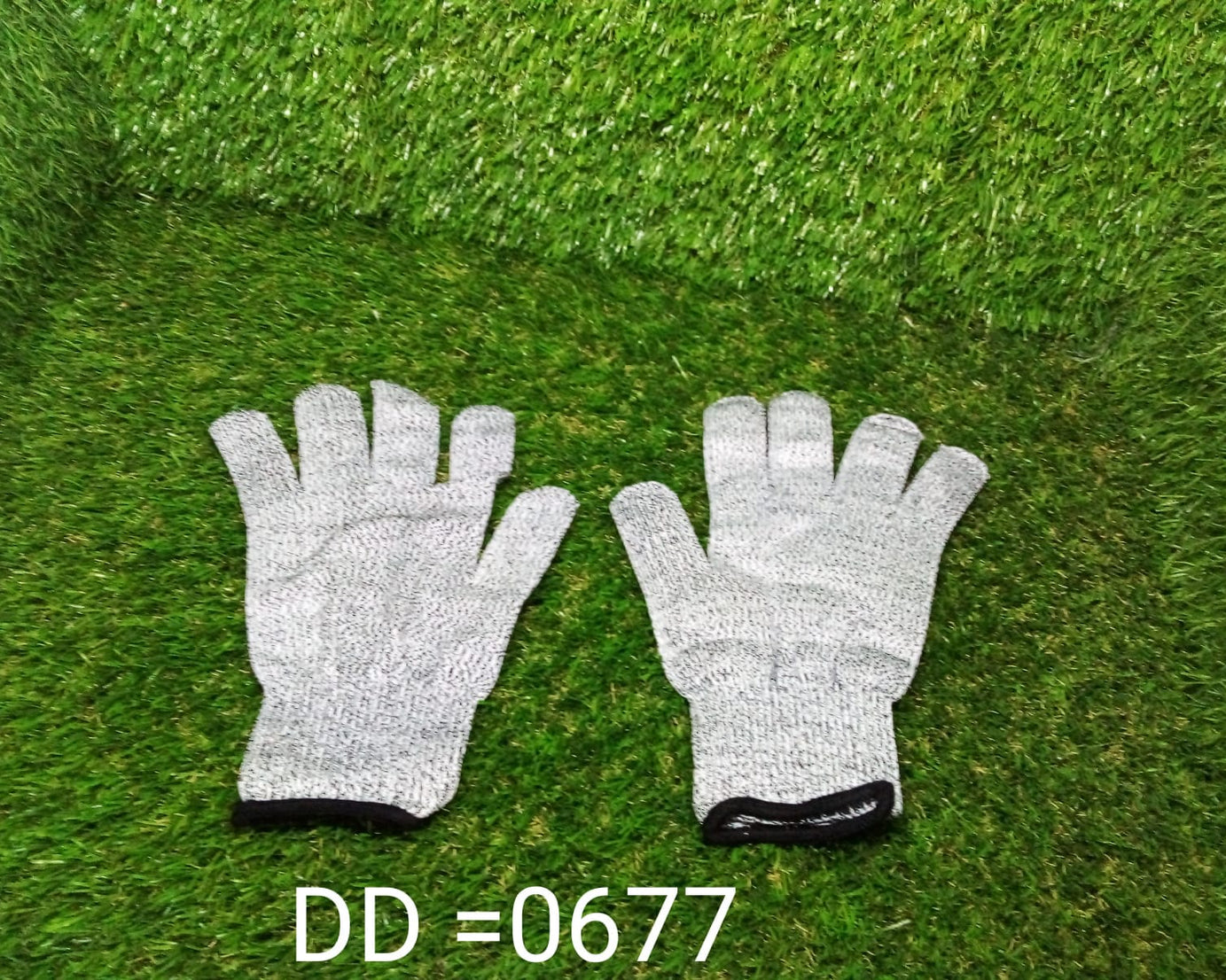 Protective gloves with cut-resistant material.