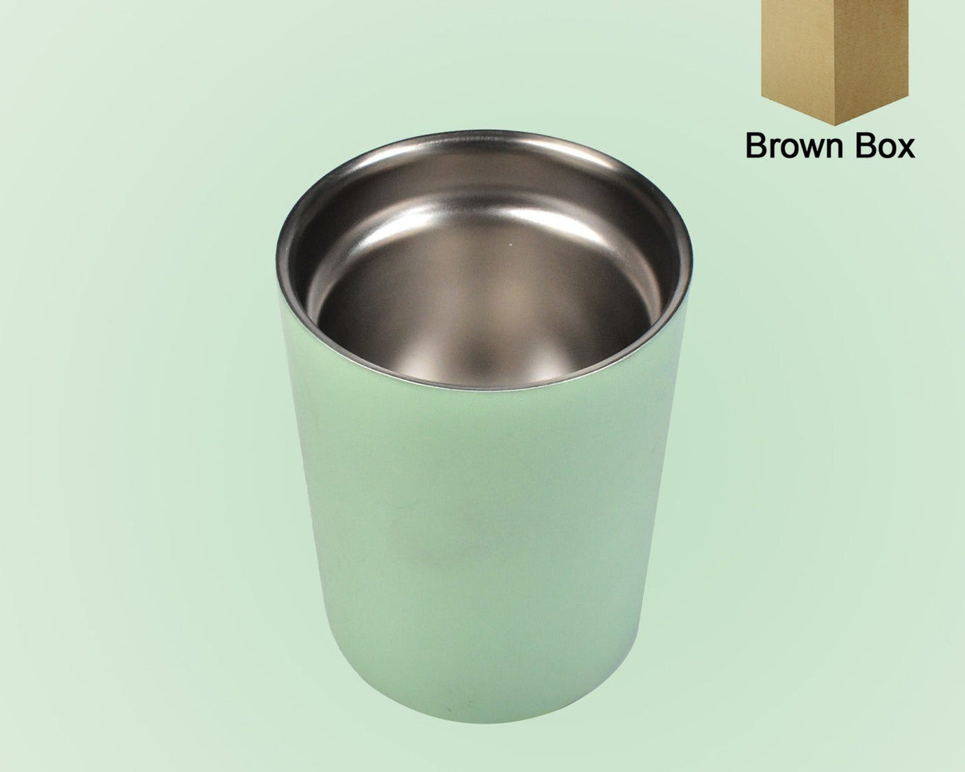 Vacuum-sealed stainless steel mug