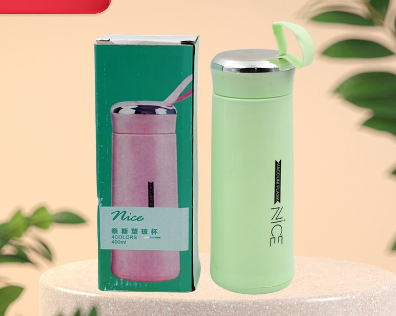 outdoor sport water bottle 400ml leak proof BPA-free for travel cold and hot water glass water bottle with daily water intake for gym and children (MOQ :-50 pc)