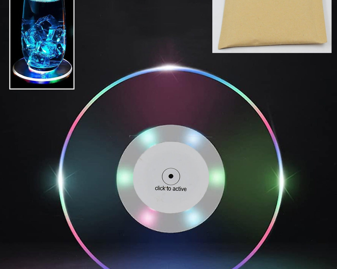 Colorful LED Cocktail Coaster