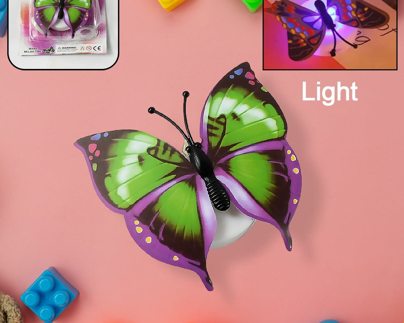 The Butterfly 3D Night Lamp Comes with 3D Illusion Design Suitable for Drawing Room, Lobby.n  (Loose)