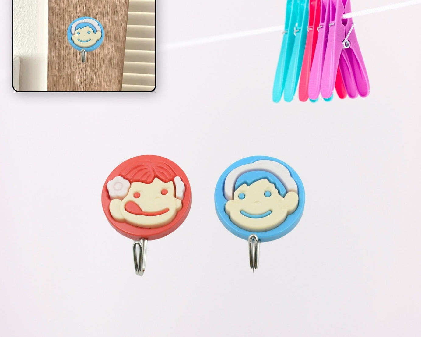 MULTIPURPOSE STRONG HOOK SELF-ADHESIVE HOOKS FOR WALL HEAVY PLASTIC HOOK, STICKY HOOK HOUSEHOLD FOR HOME , DECORATIVE HOOKS, BATHROOM & ALL TYPE WALL USE HOOK , SUITABLE FOR BATHROOM, KITCHEN, OFFICE