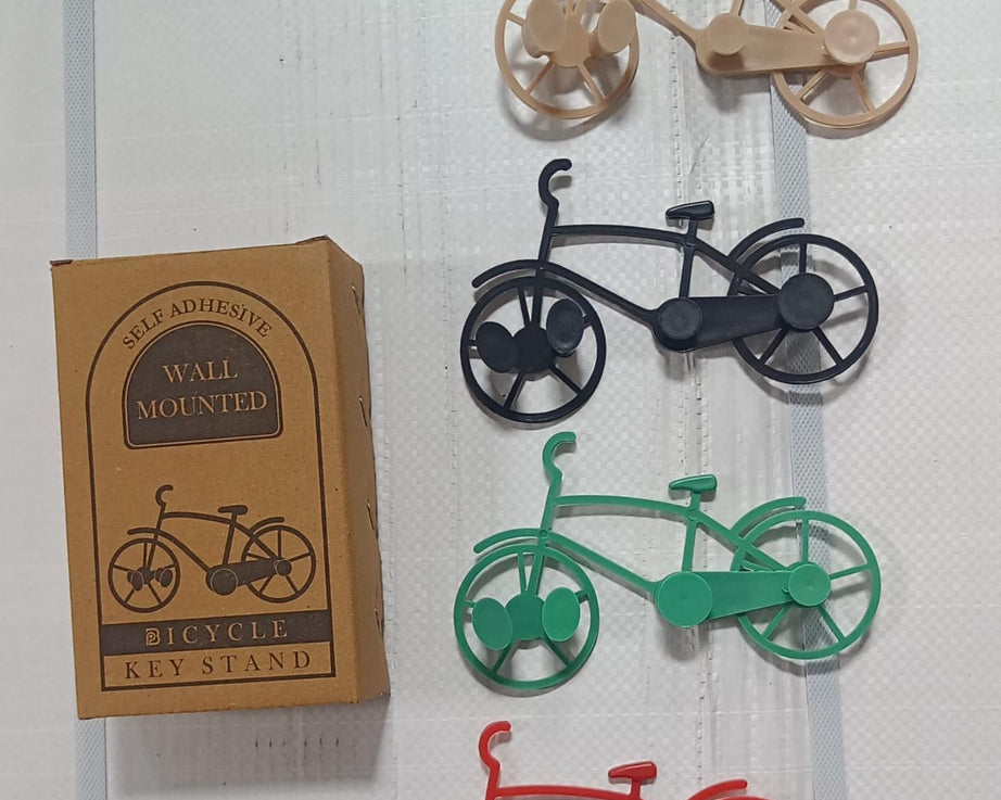 Bicycle Shape Key Chain Holder and wall mount bike hook Key Holders Plastic Key Holder For Home, Office (pack of 4)
