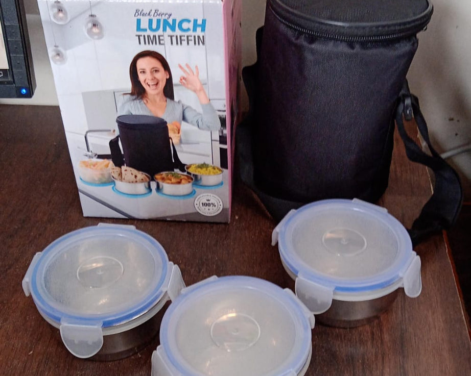AIRTIGHT & LEAK PROOF STAINLESS STEEL CONTAINER MULTI COMPARTMENT LUNCH BOX CARRY TO ALL TYPE LUNCH IN LUNCH BOX & PREMIUM QUALITY LUNCH BOX IDEAL FOR OFFICE , SCHOOL KIDS & TRAVELLING IDEAL (3 Different Lunch Box)