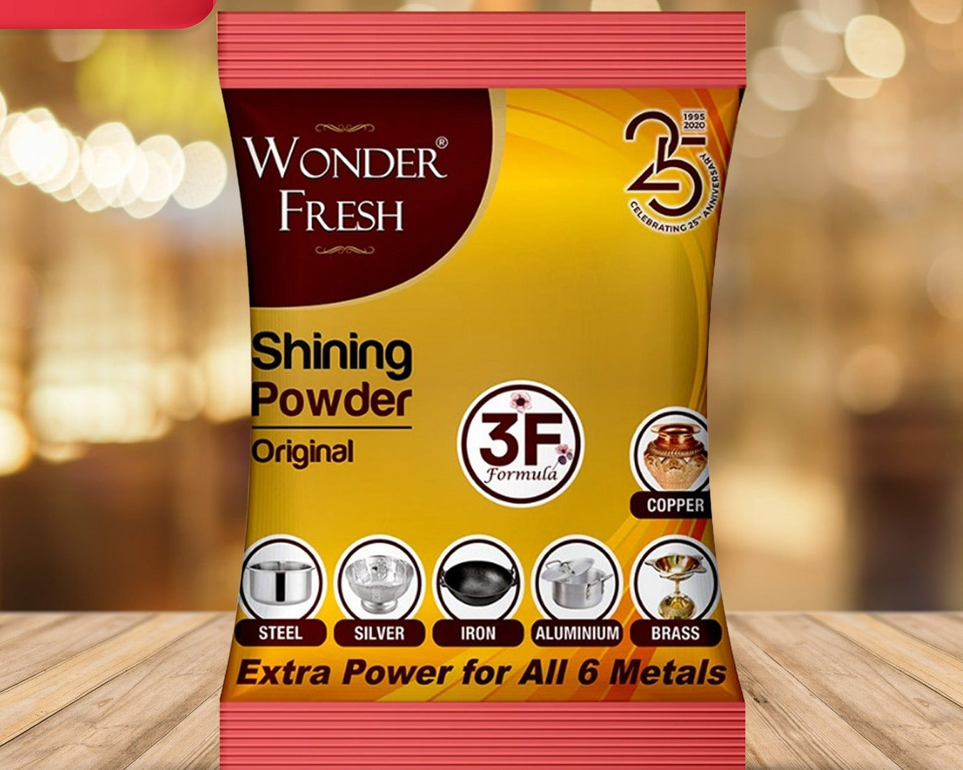 Shining Powder, Cleans and Polishes Copper, Brass, Silver, Aluminum, Iron, and Steel, Removes Tarnish and Oxidation (200 GM)
