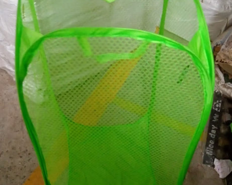 Foldable Collapsible Mesh Laundry Bag Pack Of 1 (Mix Color)