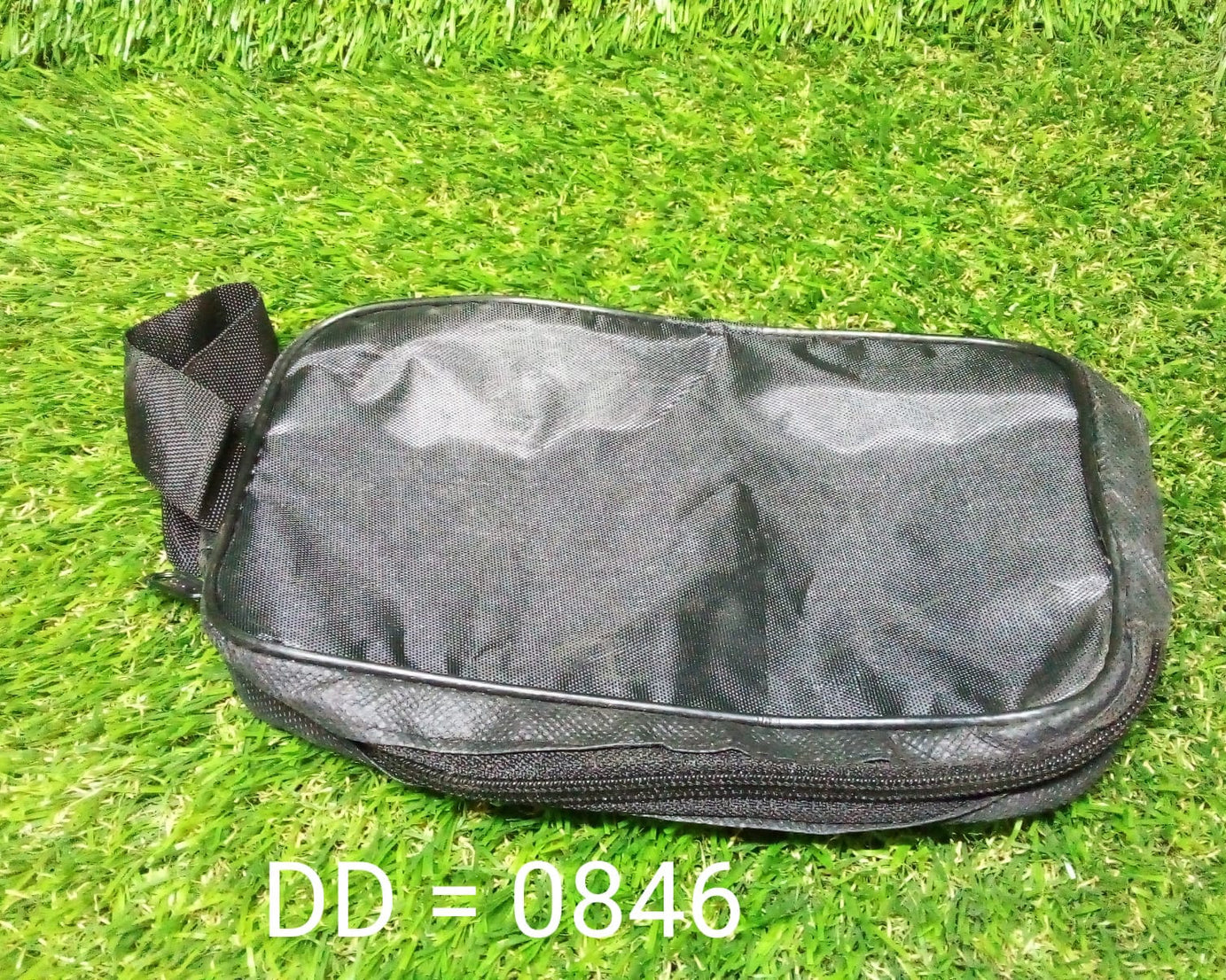Portable black shaving kit bag