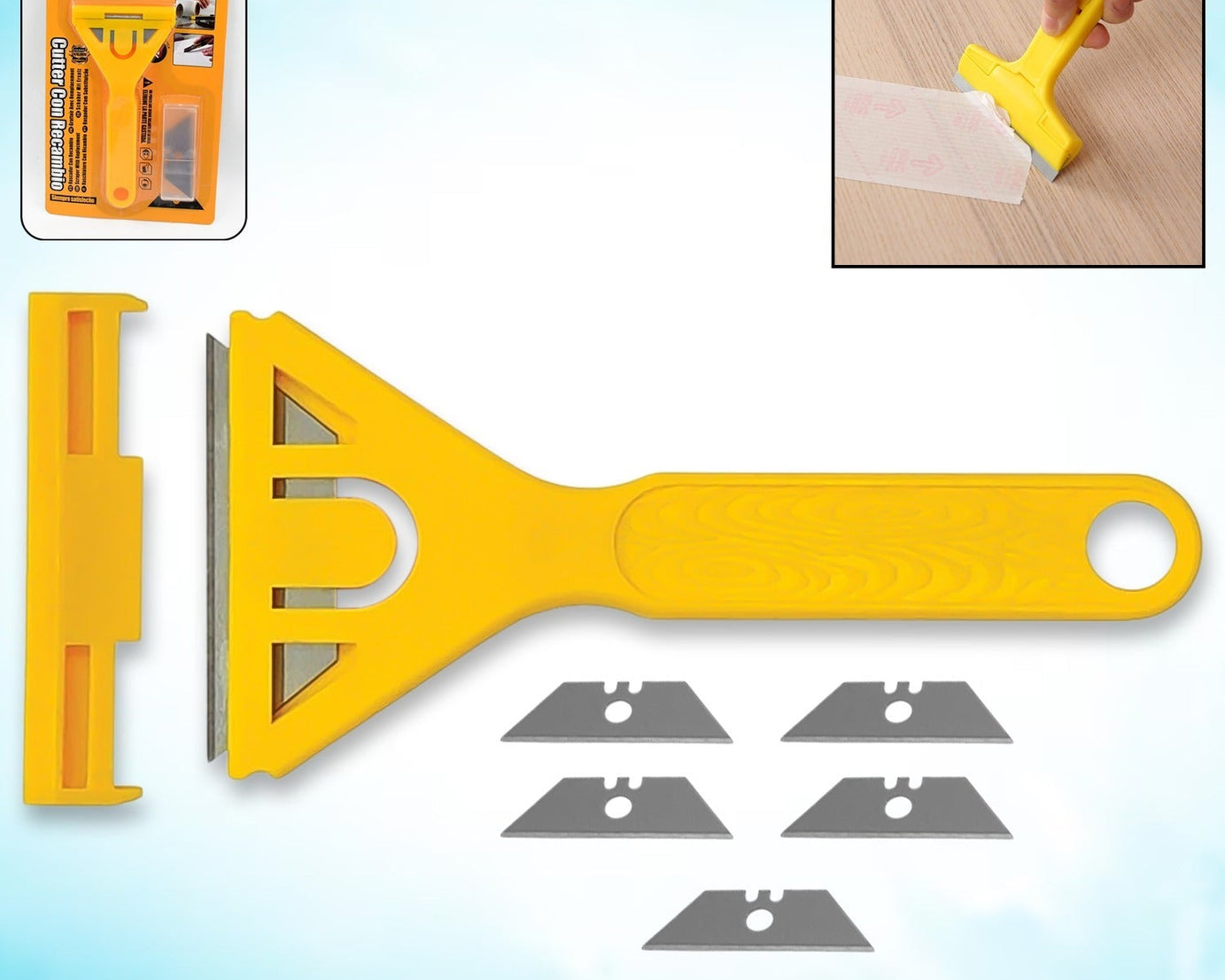 Plastic Scraper Cutter With 5 Blades