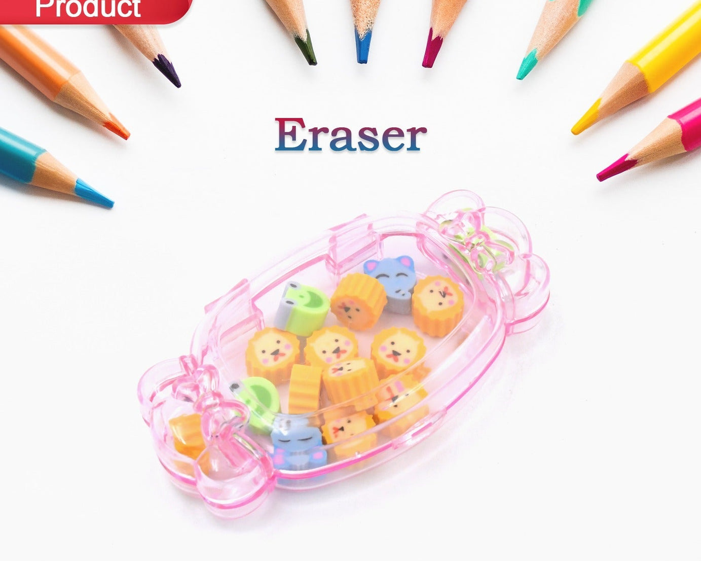 Cute School Eraser Set Cute Eraser Multi Design Rubber Erasers For Pencil Cleaning Stationery School Student Girl Kids (15 pc In1 Set)