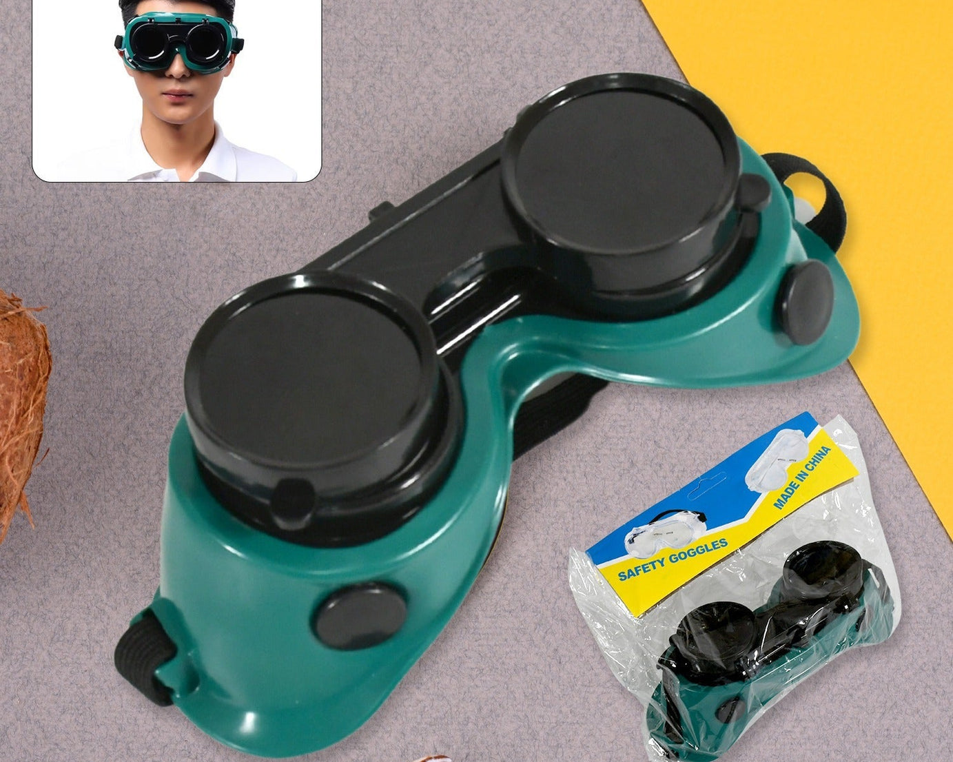 Safety Welding Goggles Anti Radiation Goggles Welder Work Protective Goggles Labour Working Safety Protective Eyewear (MOQ :- 10 Pcs)