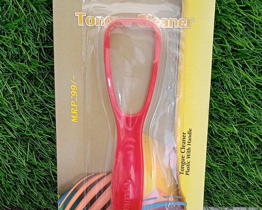 Plastic Tongue Cleaner For Kids & Adults | Tongue Scraper For Bad Breath, Maintain Oral Hygiene for Daily Use | for Fresh Breath & Bacteria Removal | Improved Taste Plastic With Handle Tongue Cleaner (1 Pc )