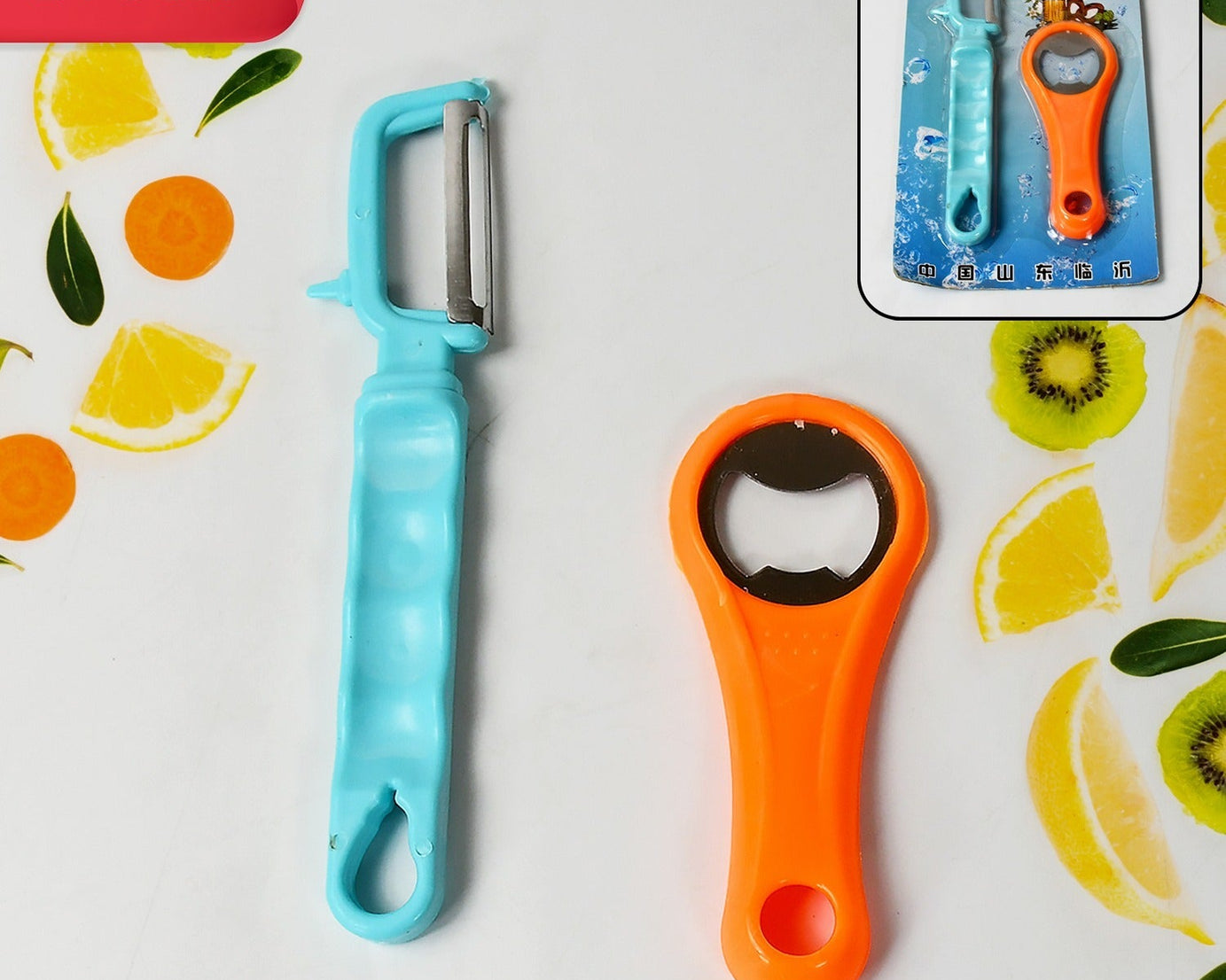 Vegetable Fruit Peelers Slicer & Bottle Opener, Kitchen Peeler For Veggie Fruit Potato Carrot, Bottle Opener With Plastic Handle Bottle Openers Wine Bottle Opener Cold Drink Bottle Opener (2Pc)