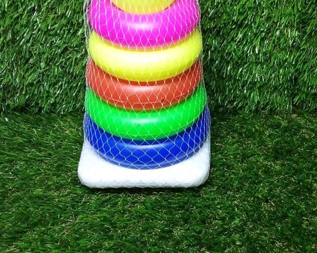 Plastic Baby Kids Teddy Stacking Ring Jumbo Stack Up Educational Toy 5pc