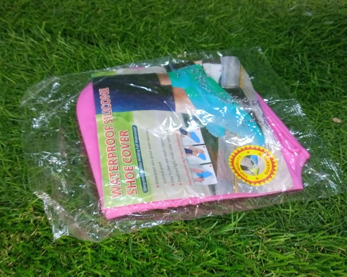 Waterproof silicone shoe covers with anti-skid design