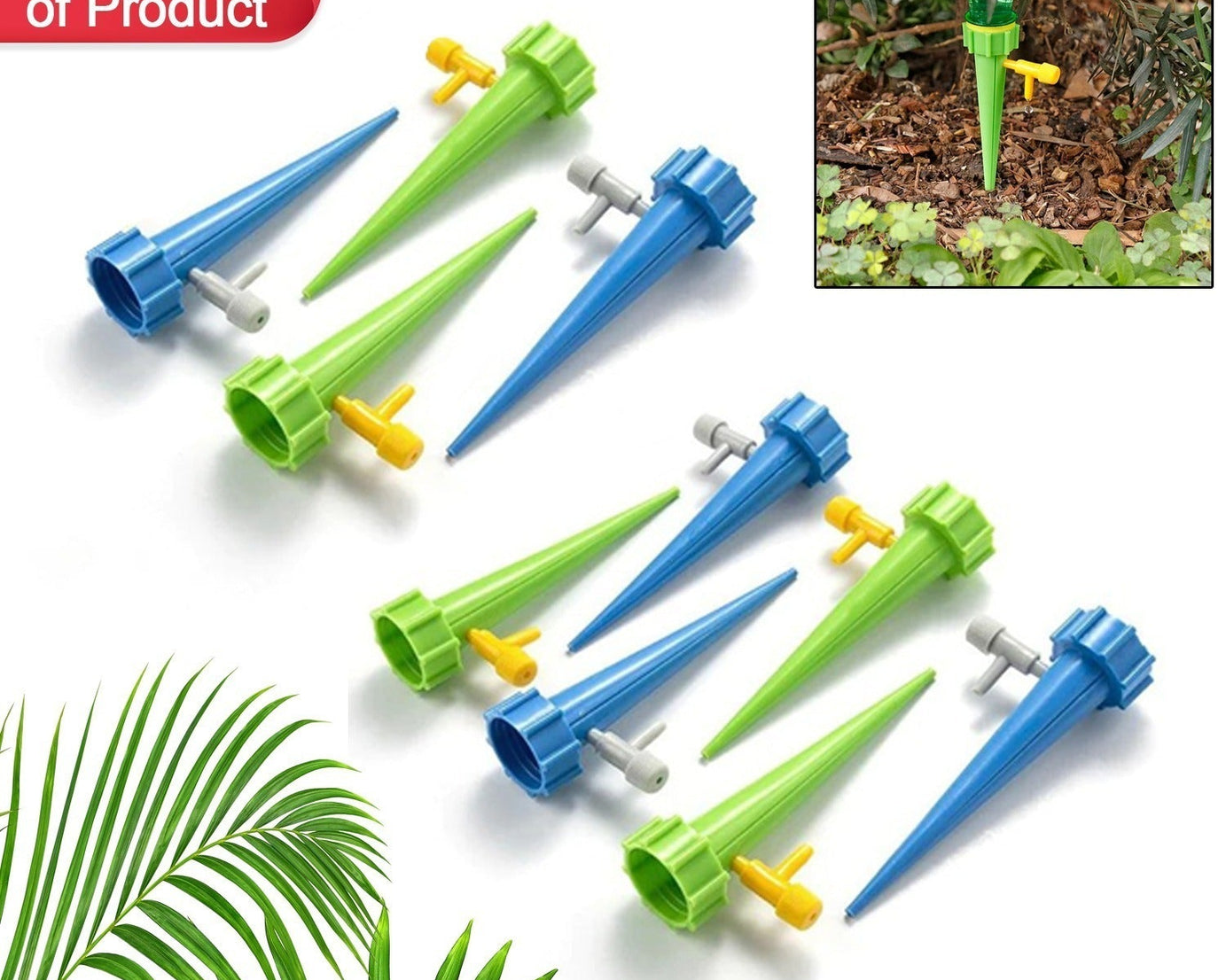 Plant Watering Spikes self Watering Spikes Water dripper for Plants, Adjustable Plant Watering Devices with Slow Release Control Valve Switch