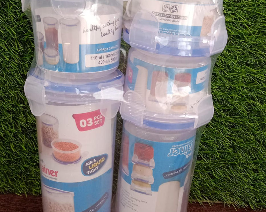 Plastic Liquid Round Airtight Food Storage Container with Leak Proof Locking Lid