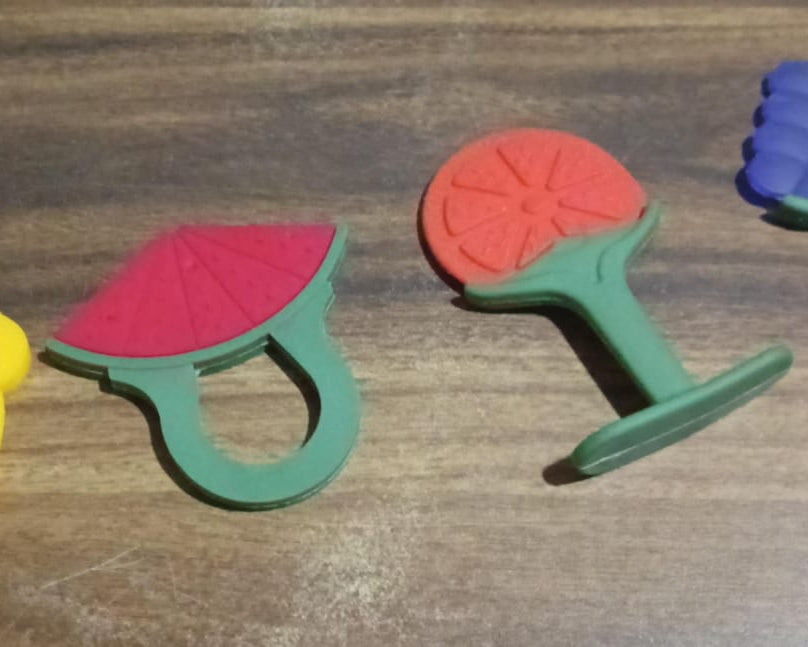 Baby Silicone Teether, Fruit Teether for Toddlers,100% Food Grade Silicone Teether, Non-Toxic & Latex Free Suitable for Kids Above 3 Months (1 Pc )