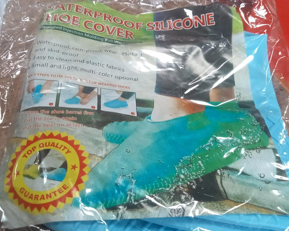 4867 Non-Slip Silicone Rain Reusable Anti skid Waterproof Fordable Boot Shoe Cover (Mix Color)