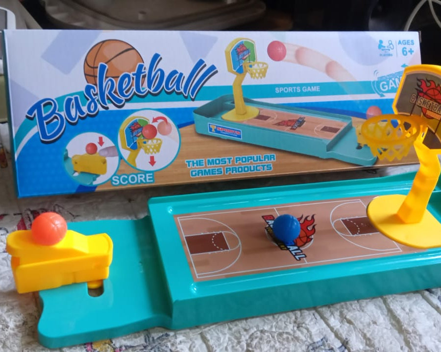 Mini Table Top Finger Basketball Game for Kids - Desktop Game for Kids & Adults, Basketball Finger Bowling Game, Fun Indoor Finger Bowling Game for Boys & Girls, Family Board Game
