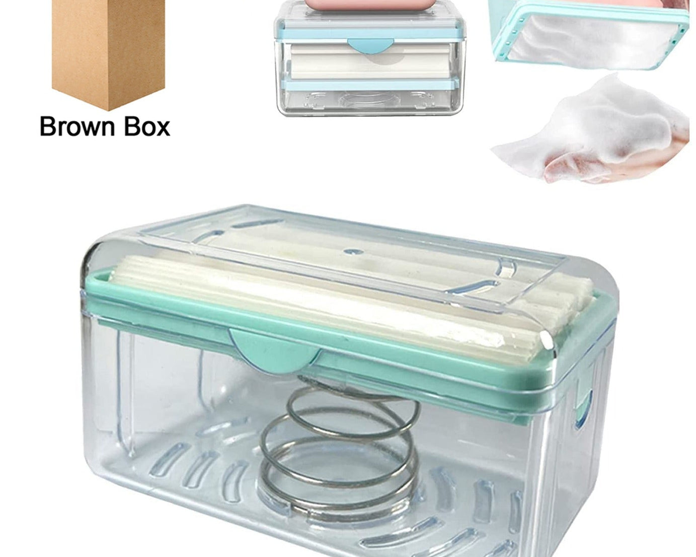 2-in-1 Portable Soap Dish & Dispenser: Roller, Drain Holes, Foaming