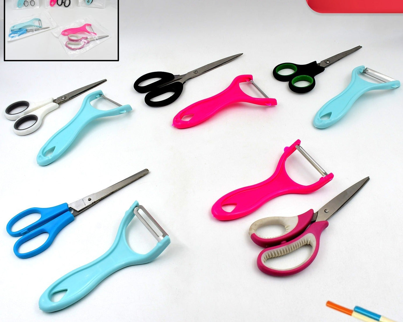 2 Pcs Set Of Kitchen Scissors & Peeler