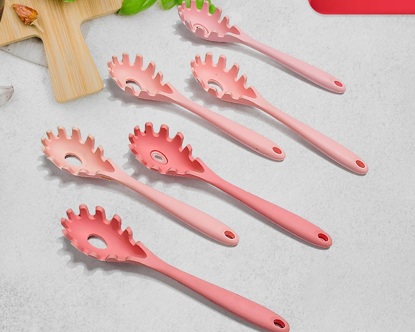 Multipurpose Silicone Spoon, Silicone Basting Spoon Non-Stick Kitchen Utensils Household Gadgets Heat-Resistant Non Stick Spoons Kitchen Cookware Items For Cooking and Baking (6 Pcs Set)