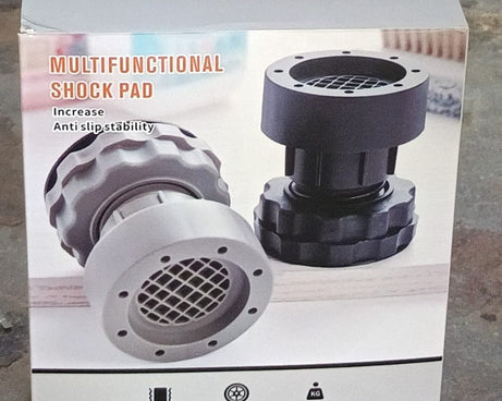 Plastic Washing Machine Vibration Feet Pad, Adjustable Highly Non-Slip Support Anti Vibration Pads Walk Pads Shock Absorber Noise Cancelling Furniture Lifting Base (4 Pcs Set)