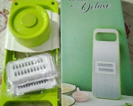 Slicer for Kitchen 5 in 1 Foldable Vegetable Slicer Blade Potato Cutter, Veggie Slicer, Onion Slicer, Julienne Grater with Protective Guards, Stainless Steel Blade
