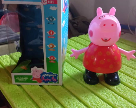 Pig Children Play toy, Pretend Play Toy Fun Gift for Kids, Movable Hands, Legs Pig Pretend Play Toy Set for Kids Children with Soft Rubber Material (1 Pc / Battery Not included)