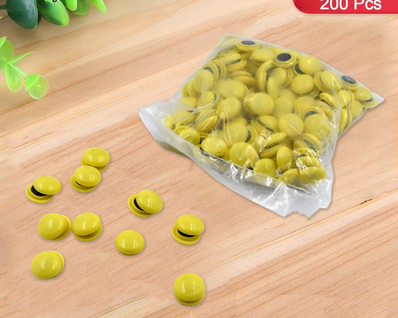 White Board Magnetic Particle Circle 2cm Color Magnetic Nail Household Teaching Magnet Strong Plastic Magnetic Buckle (Pack of 200pc)