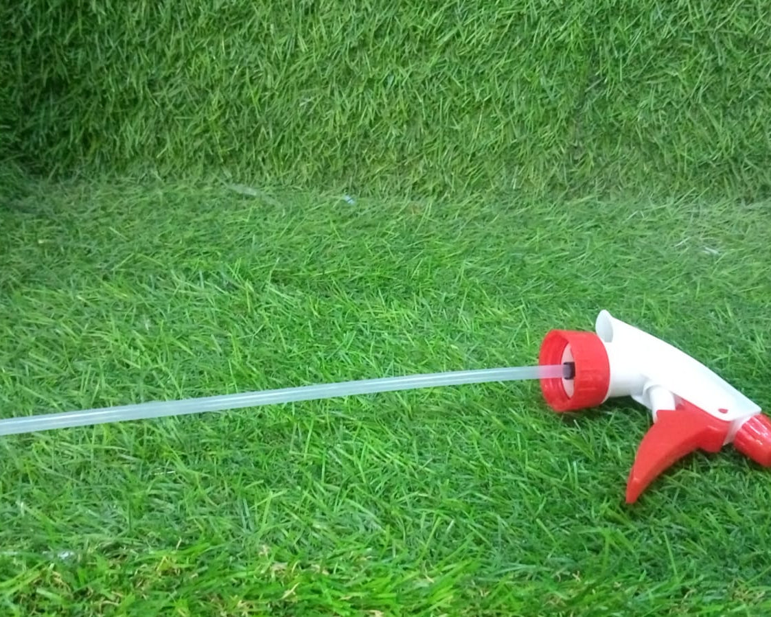 Trigger sprayer bottle head, plastic, replacement nozzle with pipe for versatile use.