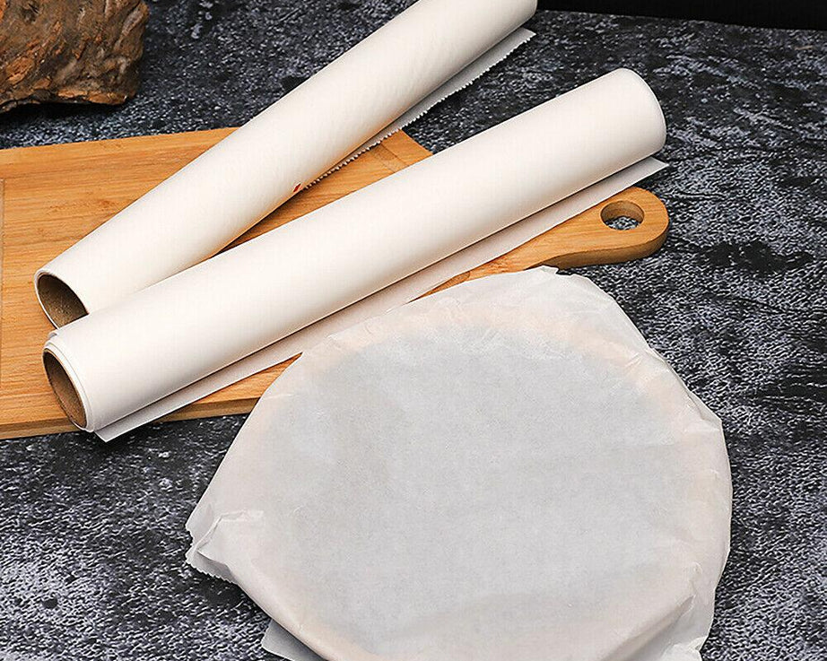 Non-stick baking paper in kitchen setting.