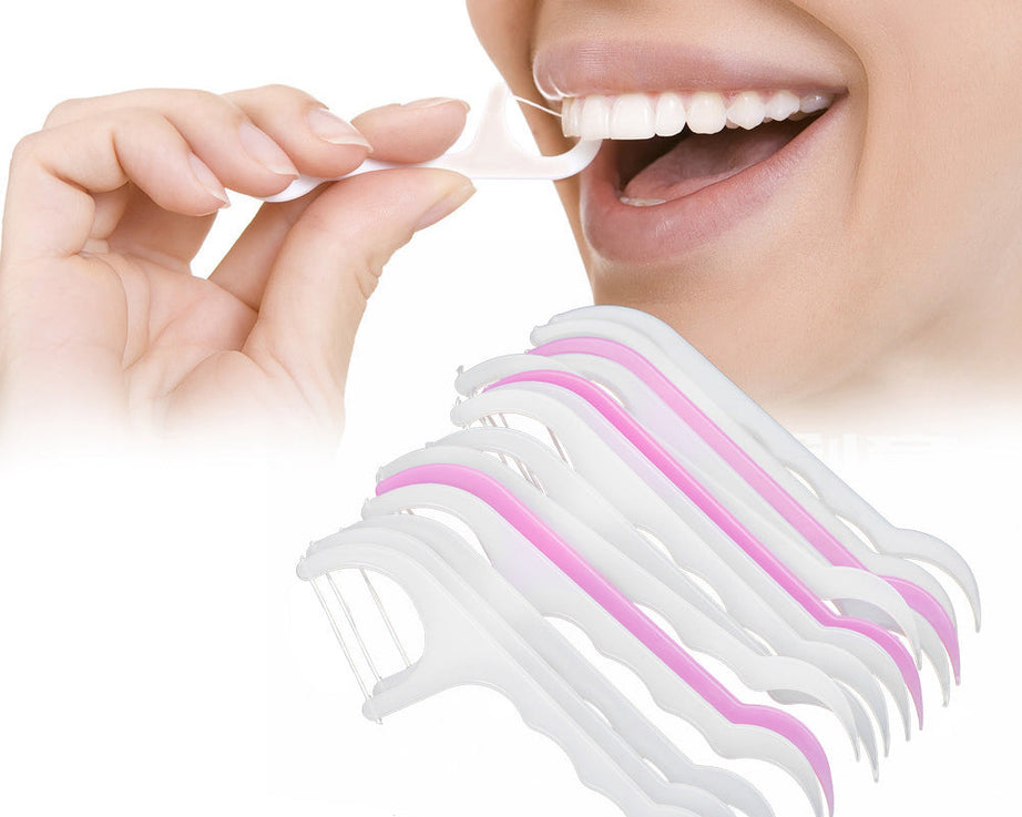 Oral care dental floss toothpick sticks for easy cleaning.