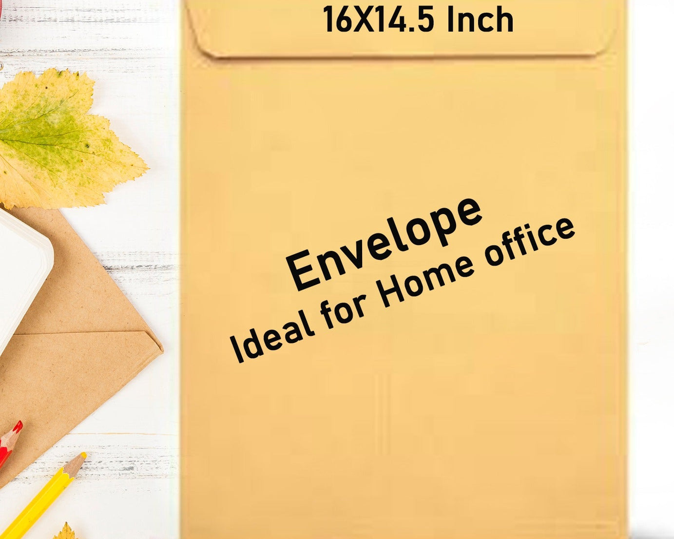 Kraft Envelopes, 16 x 14.5 Inch, Brown Envelopes, Envelopes, Card Envelopes, Kraft Paper Envelopes, Invitation Envelopes, Postcard Envelopes, Quick Self Seal, Stationery For General, Office (1 Pc )
