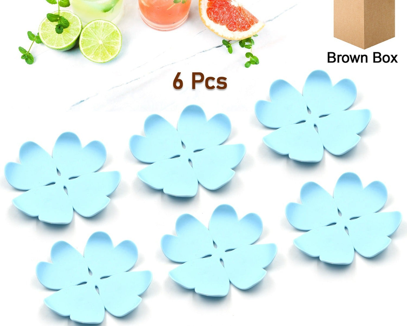 Heat Resistant Coasters (6 Pc Set) - Protect Surfaces from Hot Drinks