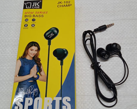 Sport Wired Earphone with Mic (1 Pc)