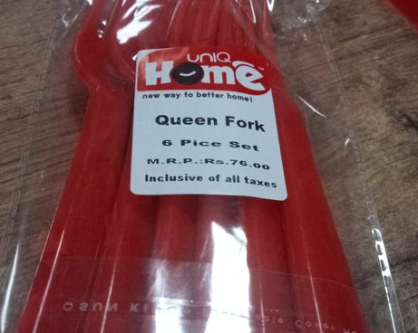 Plastic Fork Spoon, Fork Spoon Set, Fruit Fork Spoon Set | Baby Fork Spoon/Vegetable Fork Spoon, Plastic Salad Spoon, Dessert Spoon (6pc set)