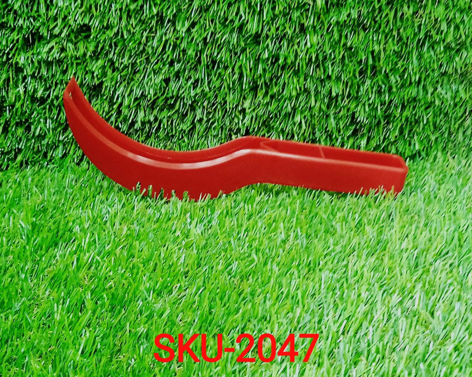 Durable plastic slicer for cutting watermelon into perfect pieces easily.