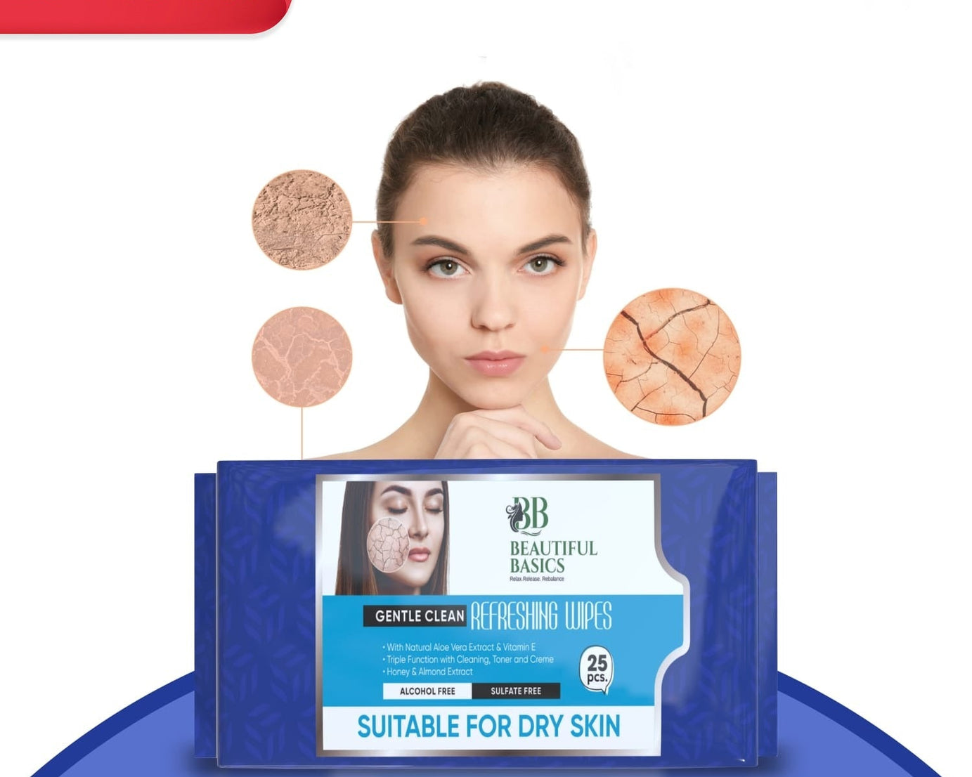 Refreshing Wet Wipes for Face | Facial Cleansing | Refreshing & Skin Hydration| Soothing for skin | pH Balance & Alcohol Free | Nourishing with Fruit extract | 25 Wipes