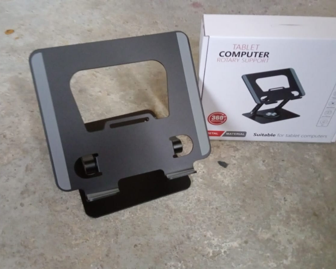 Aluminum Alloy 360°Rotating Bracket, Adjustable Laptop Stand, Portable Foldable Ergonomic Laptop Support
