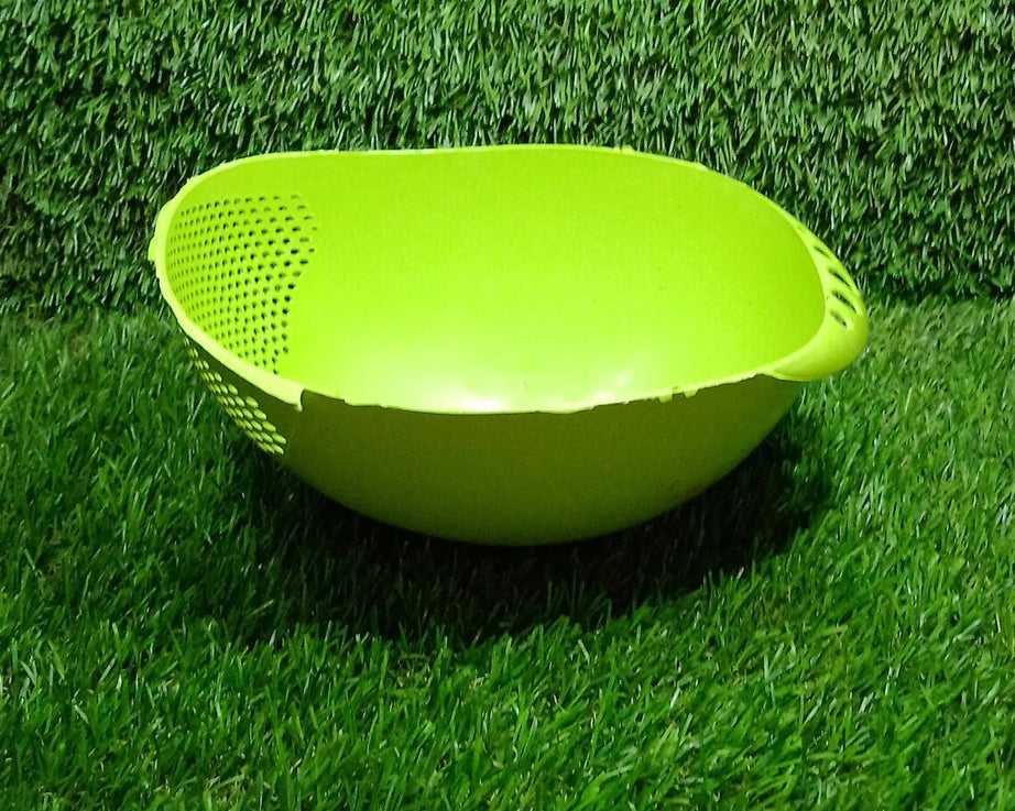 Virgin Rice Bowl Durable Plastic Strainer, Water Strainer | Vegetable & Fruits Washing Bowl