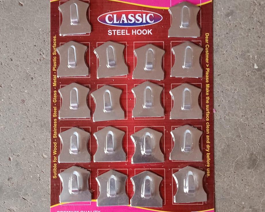 18-Piece Stainless Steel Wall Hooks: Organize Your Home Effortlessly