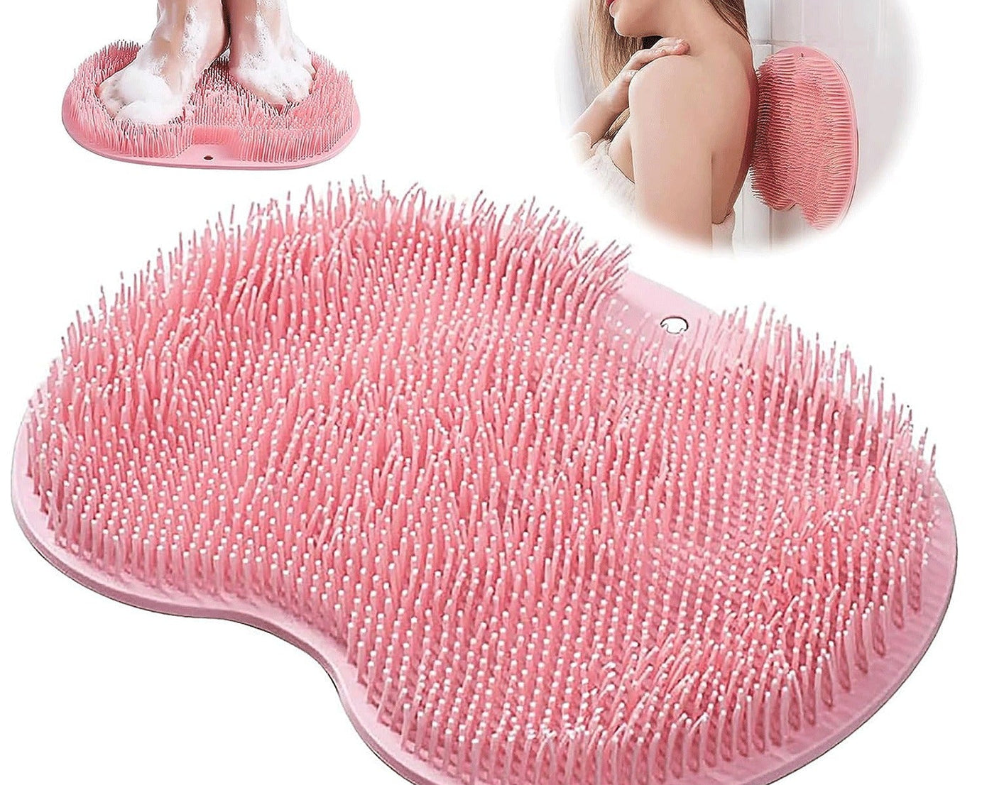 Silicone Bath Massage Cushion with Suction Cup, Shower Foot Scubber Brush Foot Bath Mat Scrubber, Anti-Slip Exfoliating Dead Skin Massage Pad Lazy Wash Feet Bathroom Mat