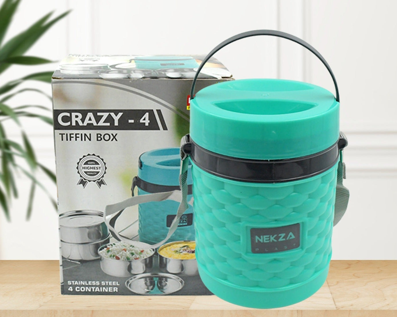 Double Wall Insulated Tiffin with Handle (1 Pc): Stackable, Hot Food Container